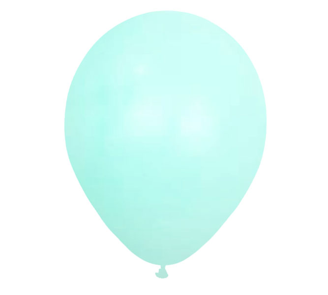 Pastel Macaron AQUA Helium Latex Balloon